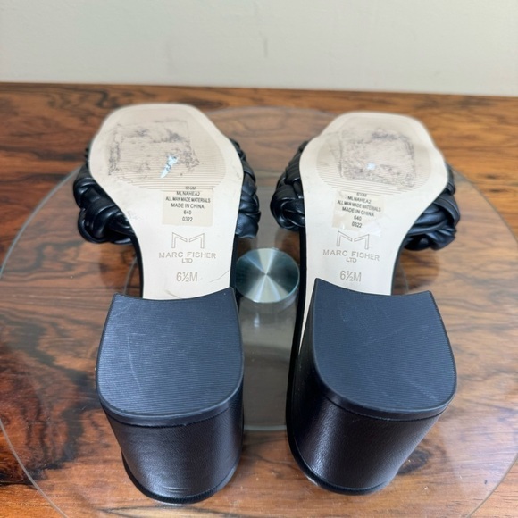 Marc Fisher Nahea Block Heel Sandals in black - Picture 15 of 16